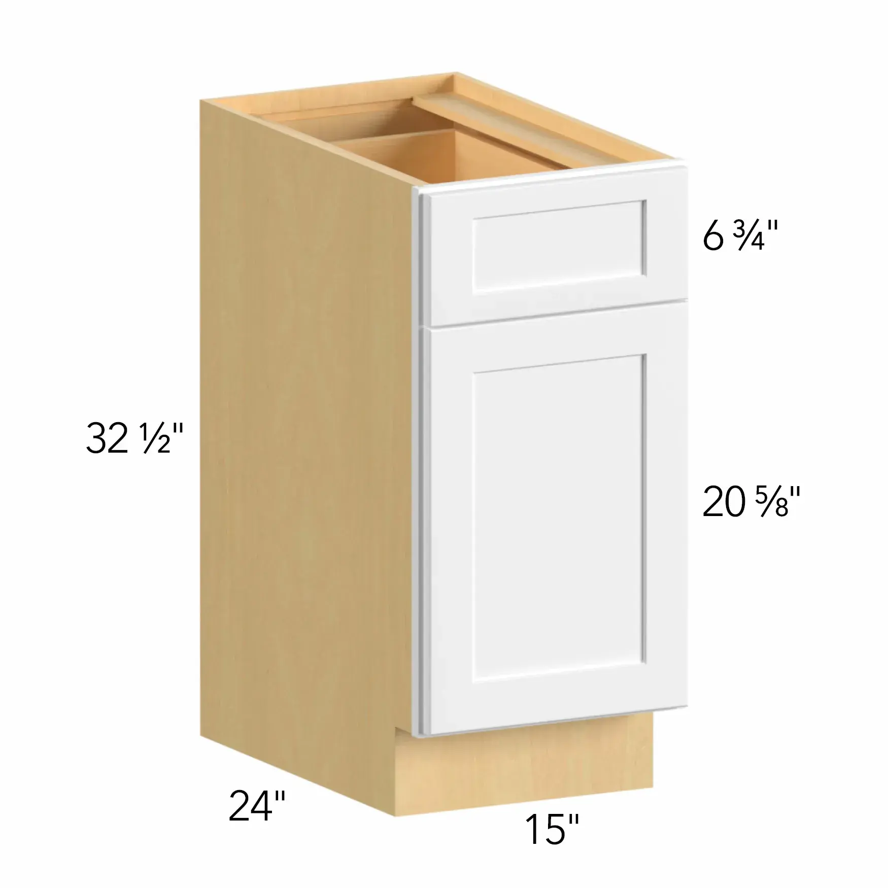 Allure® Galaxy Frost 15"W x 32.5"H x 24"D Base Cabinet (ADA-B15)
