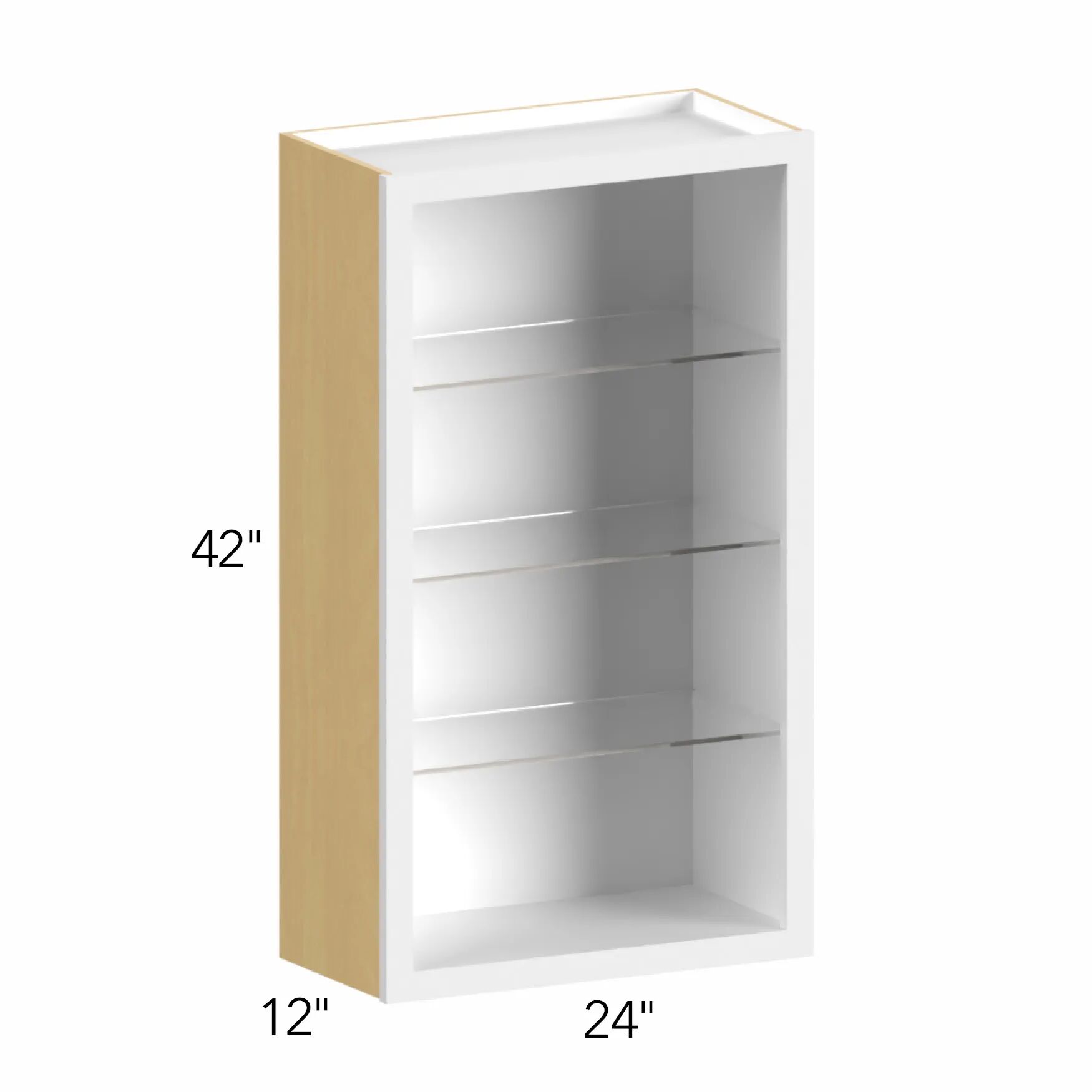 Allure® Galaxy Timber 24"W x 42"H x 12"D Wall Cabinet (Glass Ready) (NDW2442)