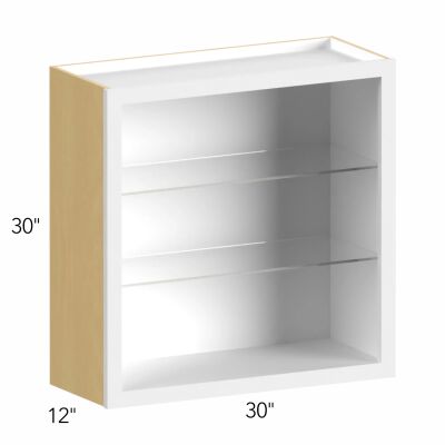Allure® Echo Dove 30"W x 30"H x 12"D Wall Cabinet (Glass Ready) (NDW3030)