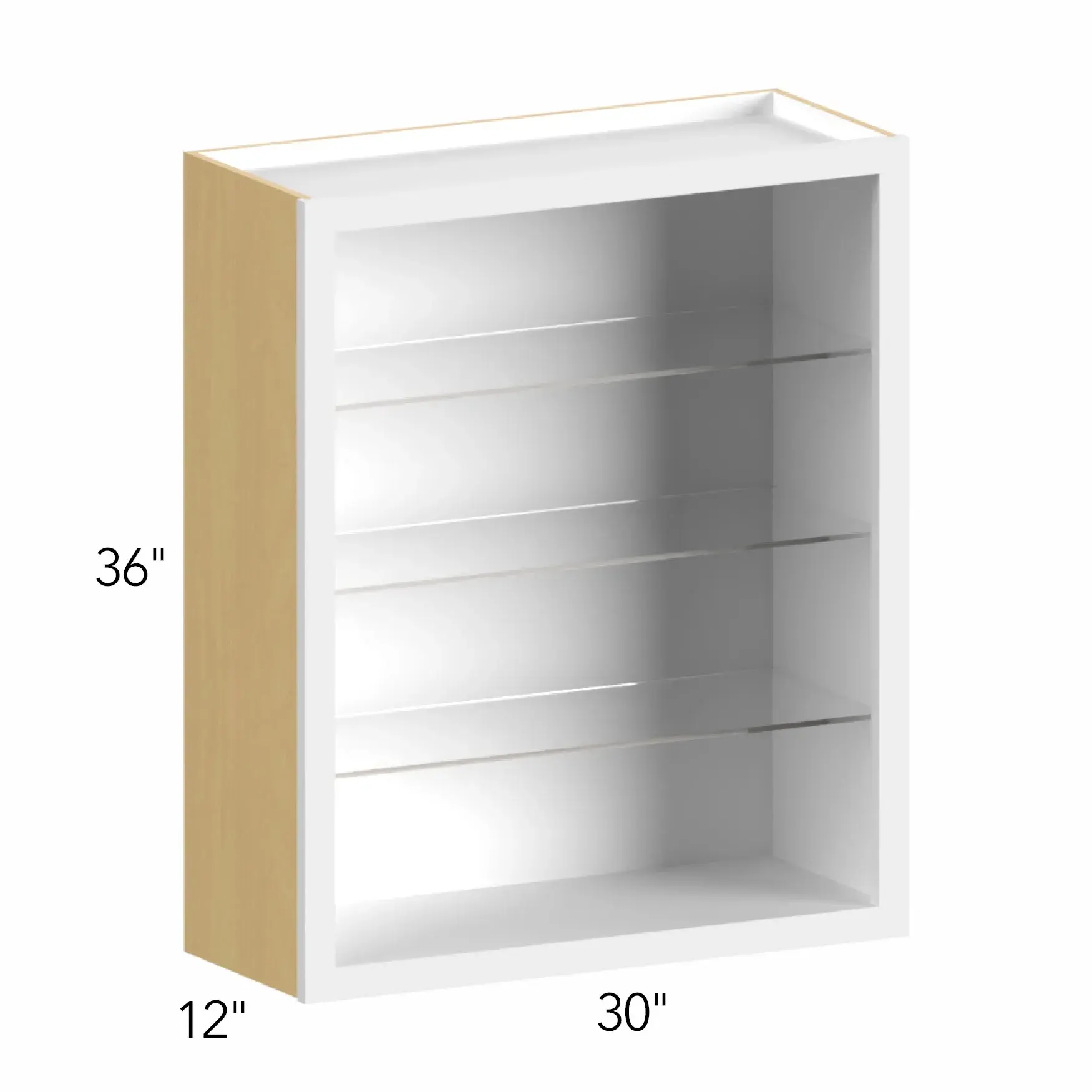 Allure® Echo Dove 30"W x 36"H x 12"D Wall Cabinet (Glass Ready) (NDW3036)
