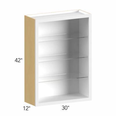 Allure® Luna Timber 30"W x 42"H x 12"D Wall Cabinet (Glass Ready) (NDW3042)