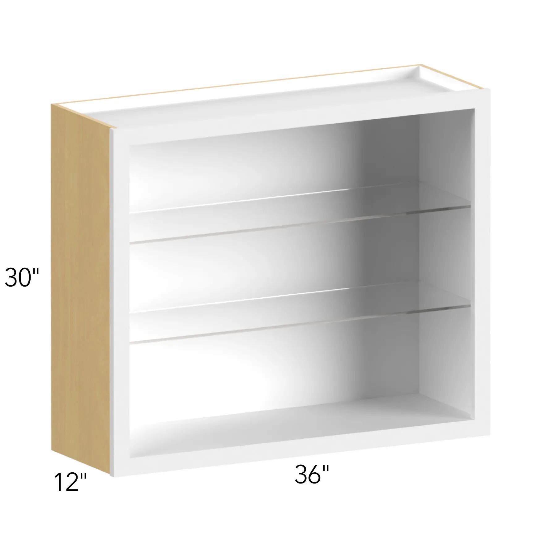 Allure® Echo Mocha 36"W x 30"H x 12"D Wall Cabinet (Glass Ready) (NDW3630)