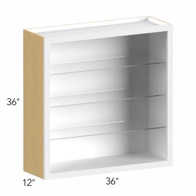 Allure® Echo Dove 36"W x 36"H x 12"D Wall Cabinet (Glass Ready) (NDW3636)