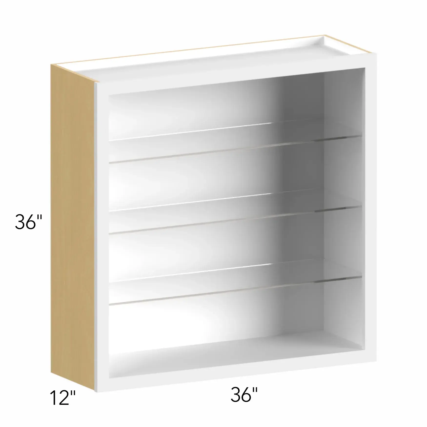 Allure® Echo Mocha 36"W x 36"H x 12"D Wall Cabinet (Glass Ready) (NDW3636)