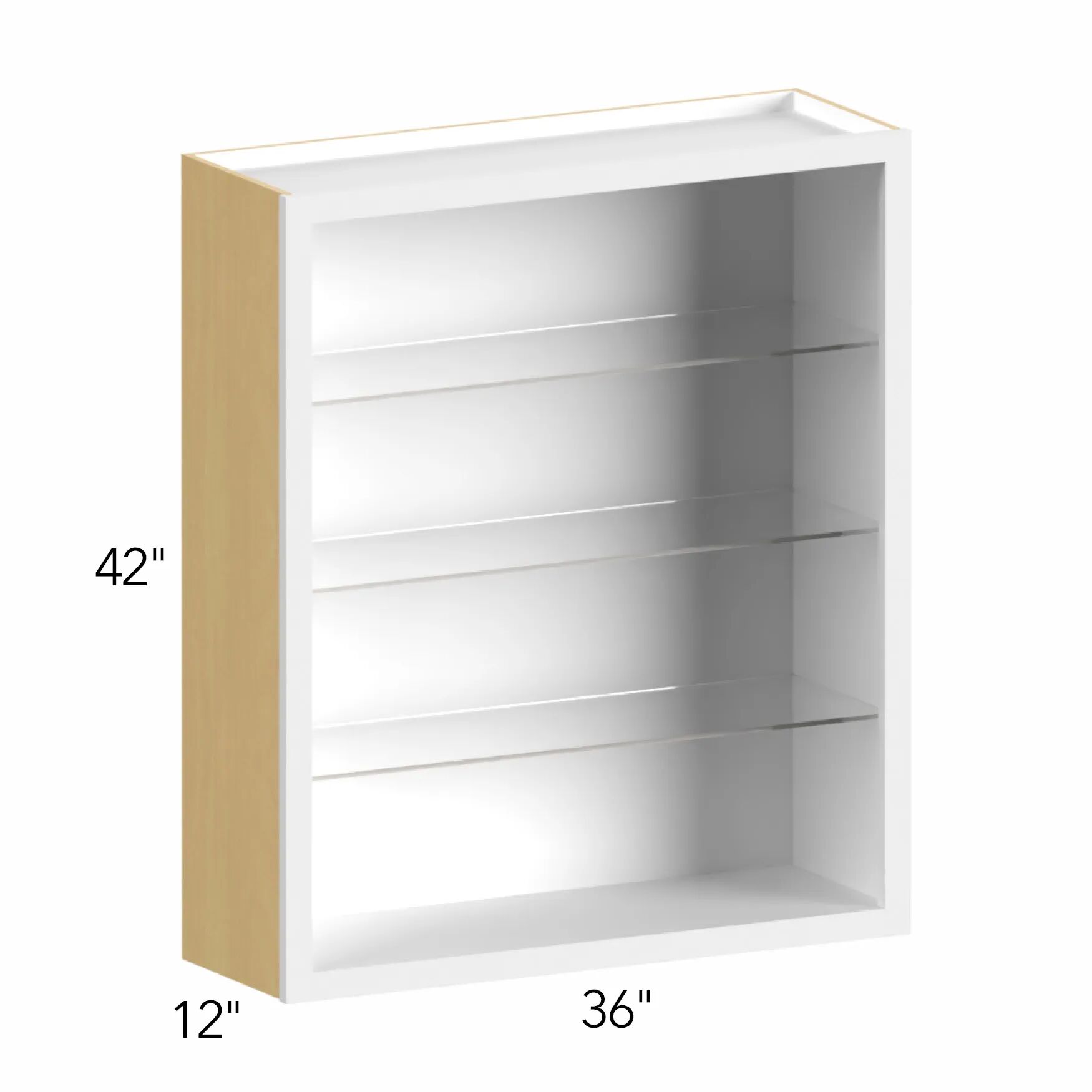 Allure® Echo Mocha 36"W x 42"H x 12"D Wall Cabinet (Glass Ready) (NDW3642)