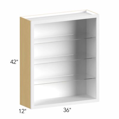 Allure® Echo Mocha 36"W x 42"H x 12"D Wall Cabinet (Glass Ready) (NDW3642)