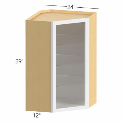 Allure® Galaxy Timber 24"W x 39"H x 24"D Diagonal Corner Wall Cabinet (Glass Ready) (NDWDC2439)