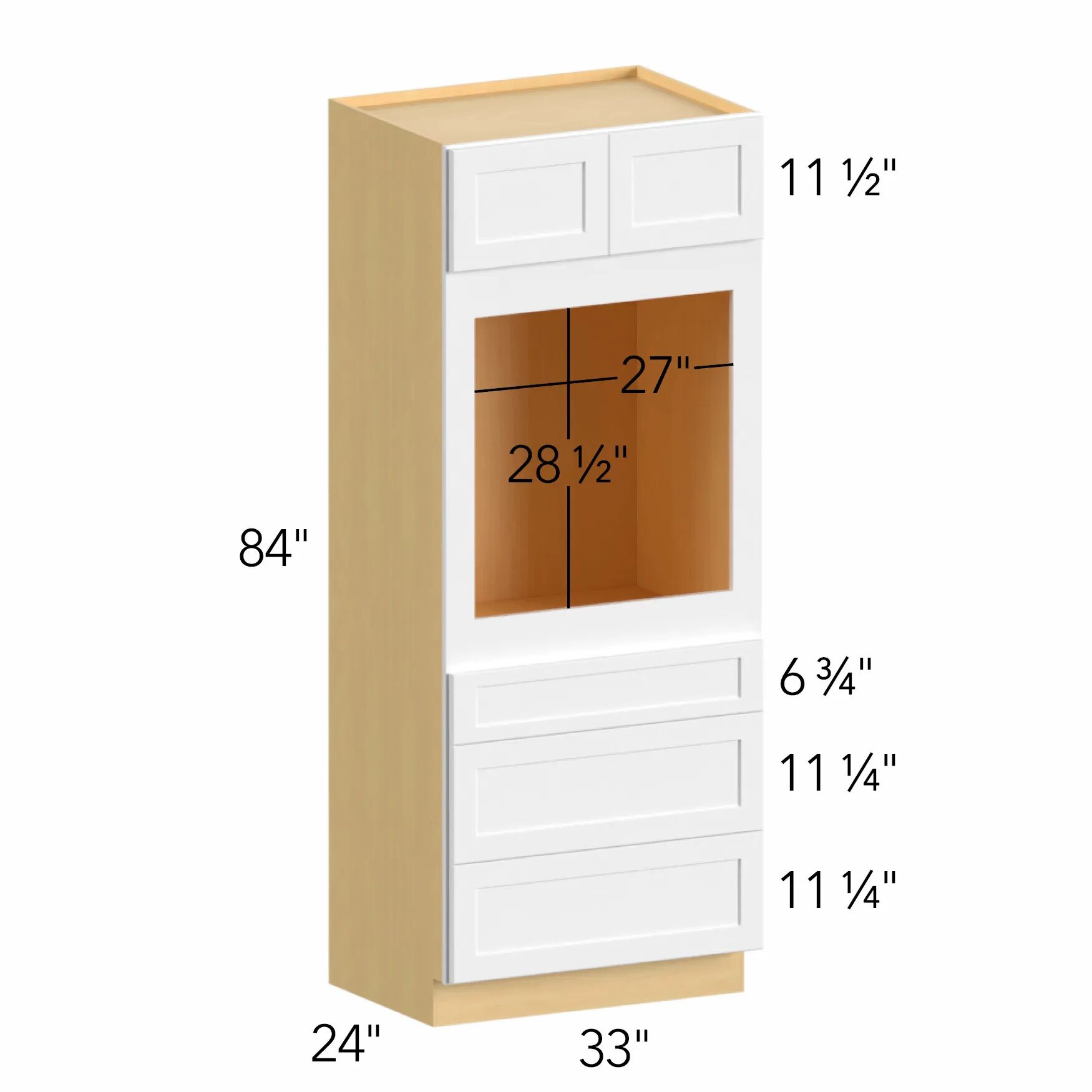 Allure® Echo Timber 33"W x 84"H x 24"D Oven Cabinet (OC3384S)