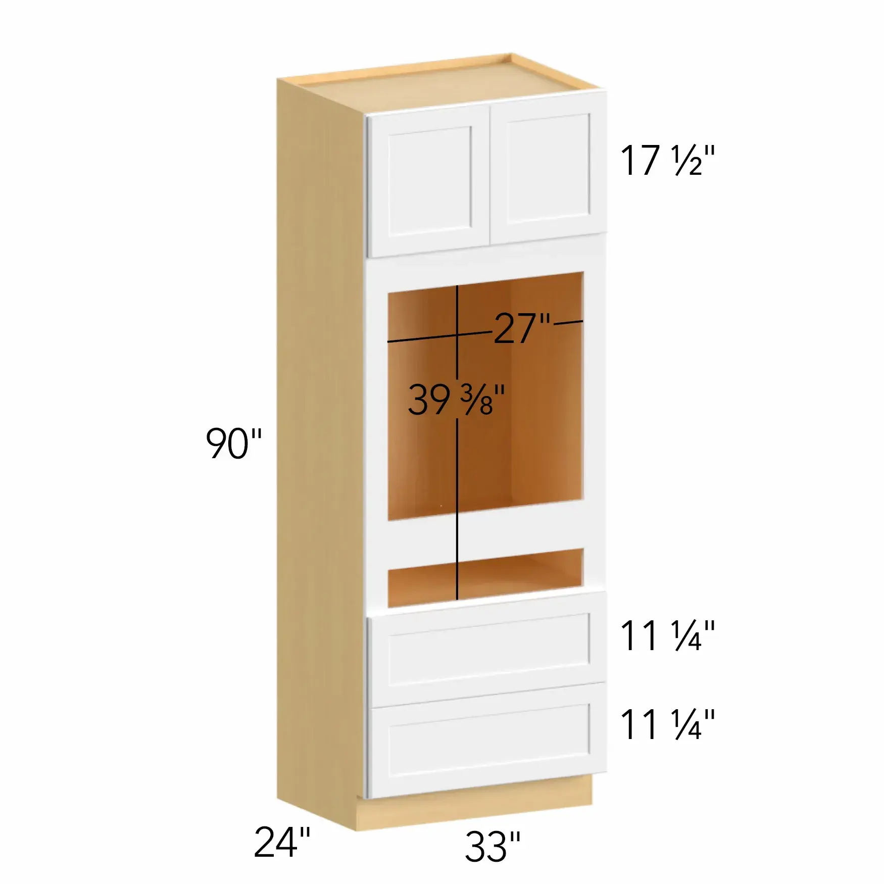Allure® Echo Timber 33"W x 90"H x 24"D Oven Cabinet (OC3390C)