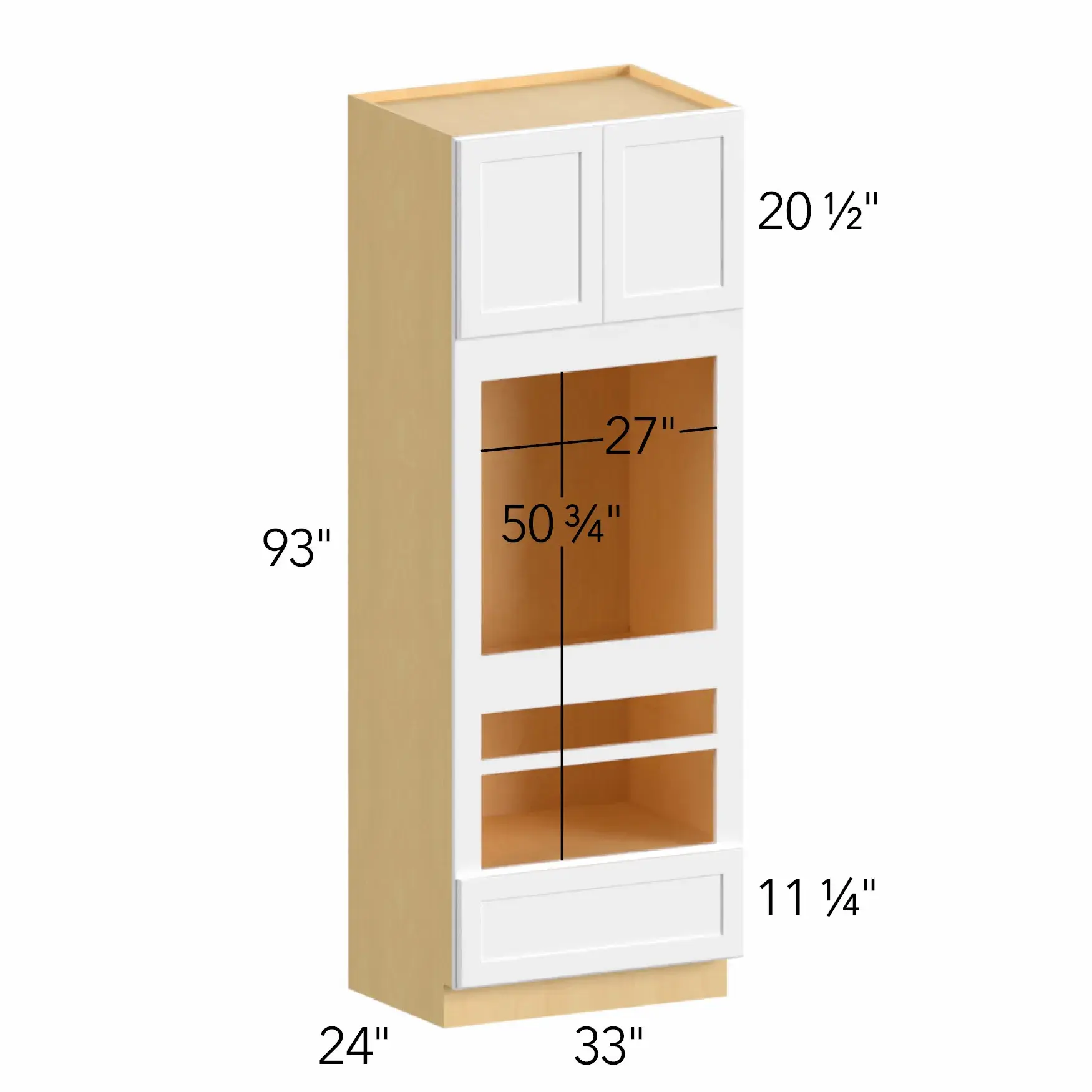 Allure® Galaxy Dove 33"W x 93"H x 24"D Oven Cabinet (OC3393D)