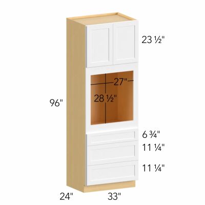 Allure® Echo Timber 33"W x 96"H x 24"D Oven Cabinet (OC3396S)