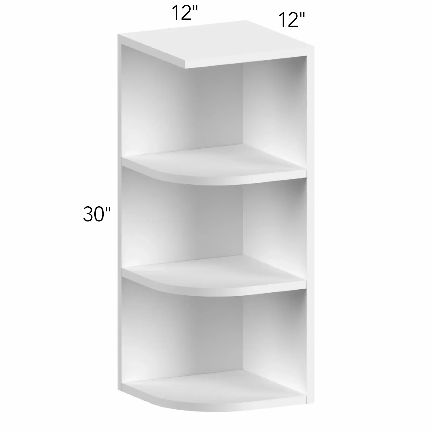 Allure® Echo Mocha 12"W x 30"H x 12"D Wall Open End Cabinet (OE1230)