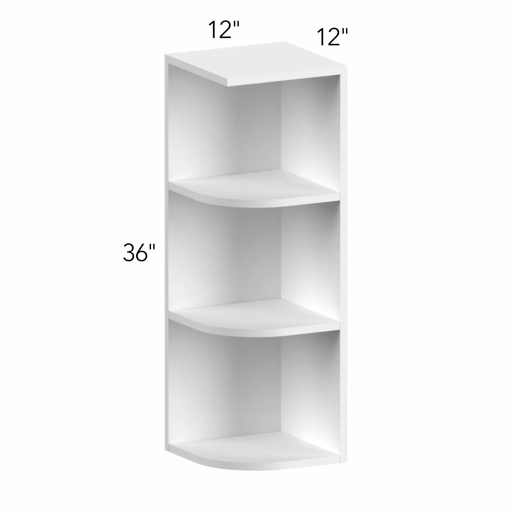 Allure® Luna Timber 12"W x 36"H x 12"D Wall Open End Cabinet (OE1236)