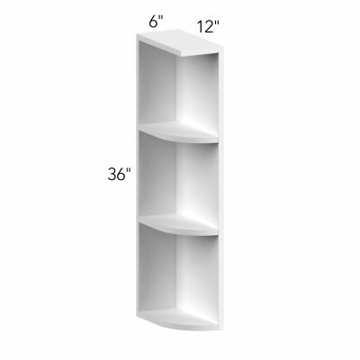 Allure® Galaxy Horizon 6"W x 36"H x 12"D Wall Open End Cabinet (Left) (OEL636)