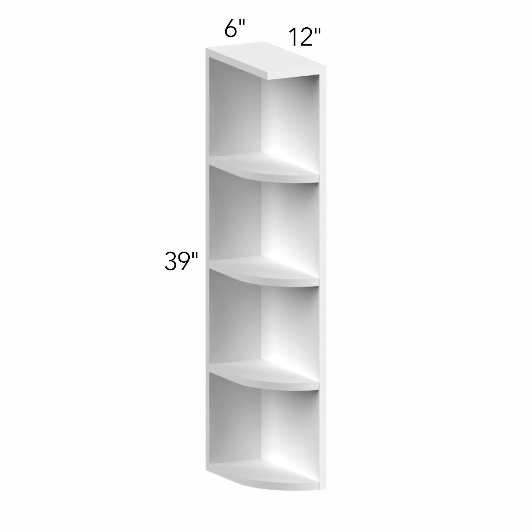 Allure® Galaxy Natural Oak 6"W x 39"H x 12"D Wall Open End Cabinet (Left) (OEL639)
