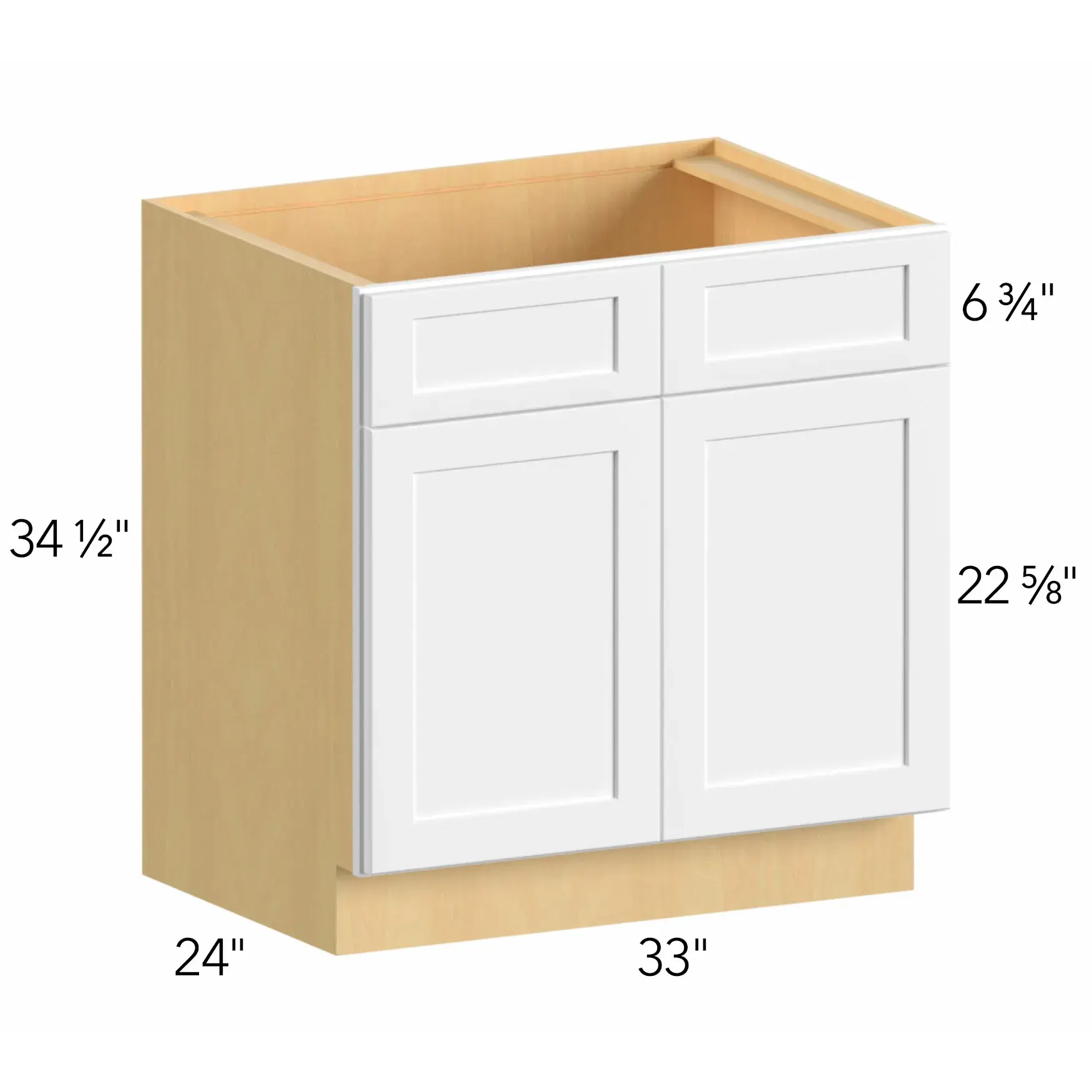 Allure® Echo Timber 33"W x 34.5"H x 24"D Sink Base Cabinet (SB33)