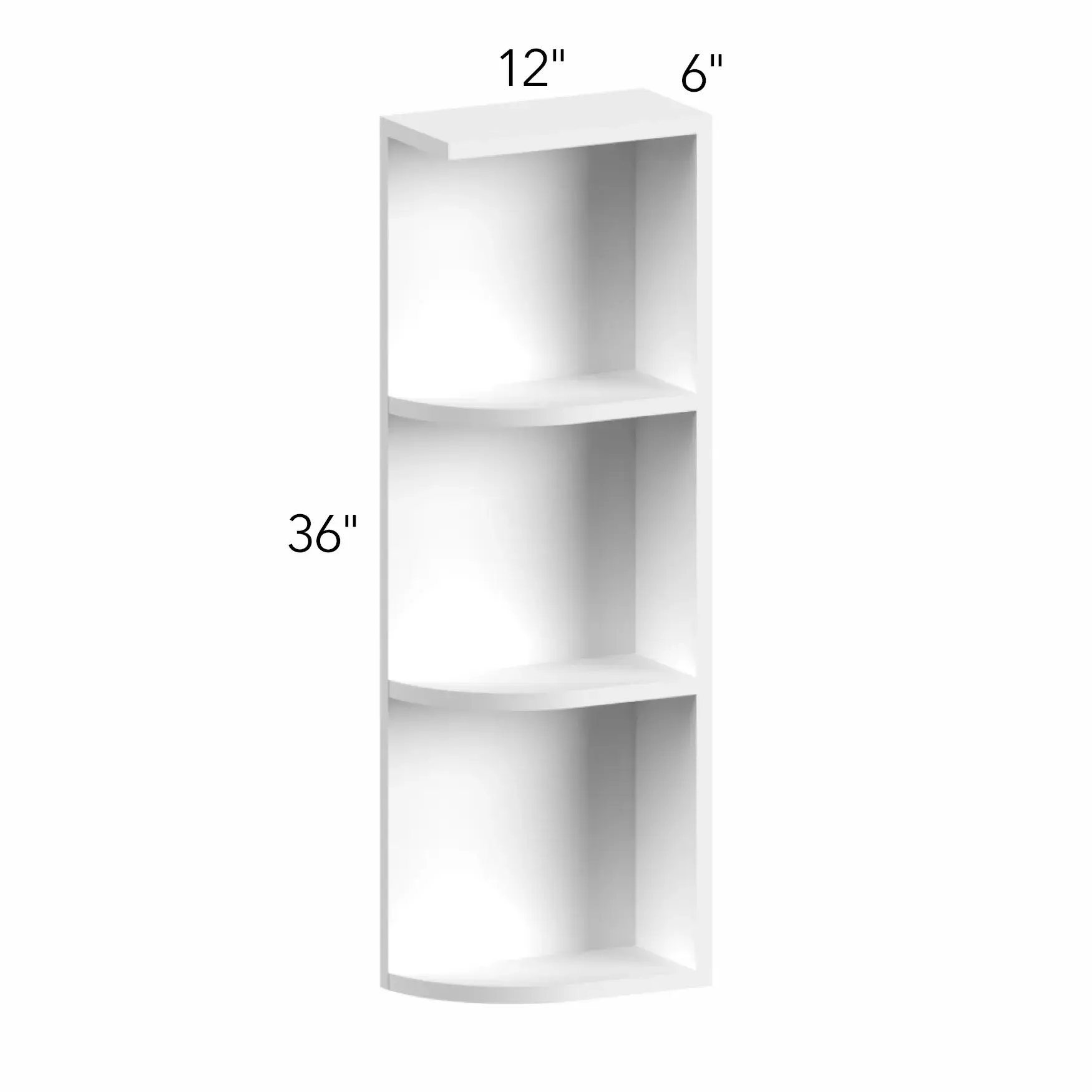 Allure® Echo Mocha 6"W x 36"H x 12"D Wall Open End Cabinet (Right) (OER636)