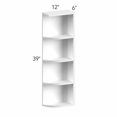 Allure® Galaxy Timber 6"W x 39"H x 12"D Wall Open End Cabinet (Right) (OER639)