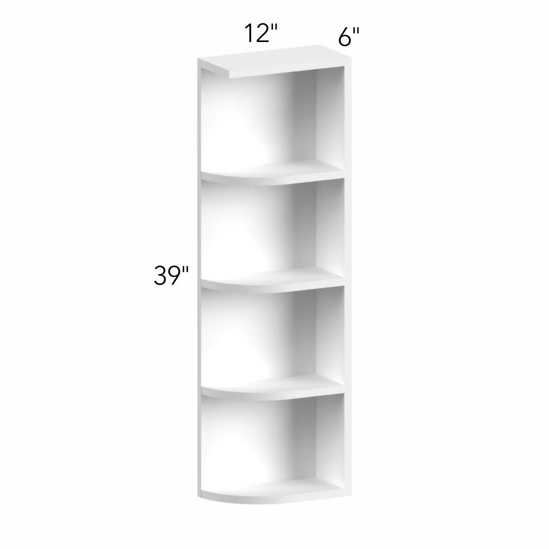 Allure® Galaxy Desert Oak 6"W x 39"H x 12"D Wall Open End Cabinet (Right) (OER639)