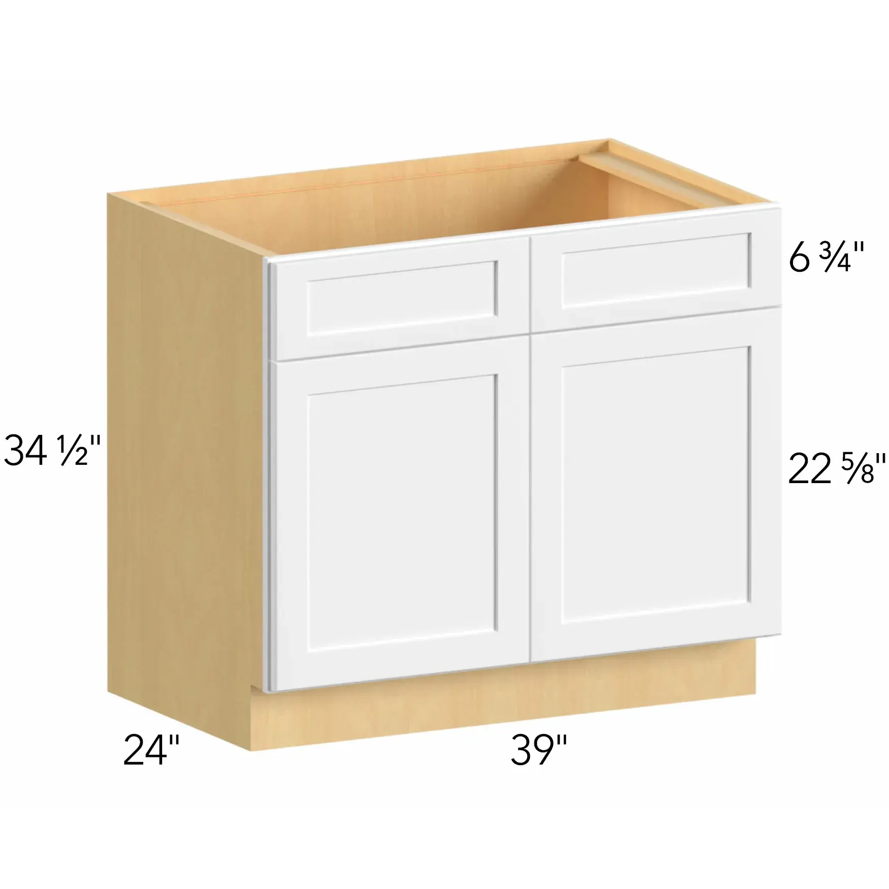 Allure® Echo Timber 39"W x 34.5"H x 24"D Sink Base Cabinet (SB39)