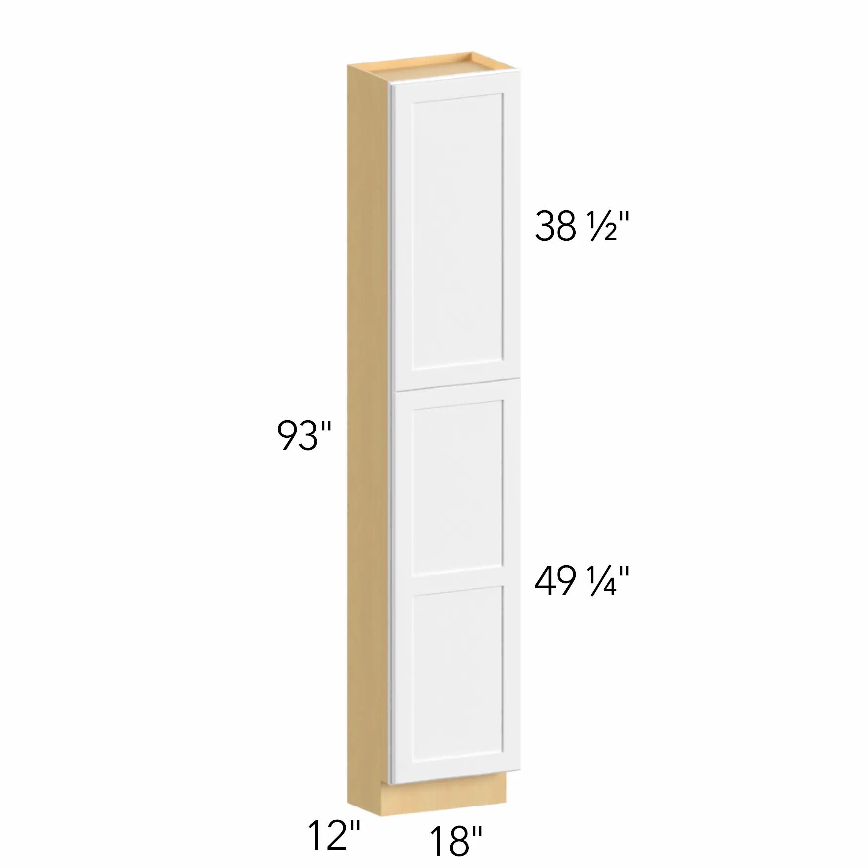 Allure® Galaxy Dove 18"W x 93"H x 12"D Tall Pantry Cabinet (TP181293)