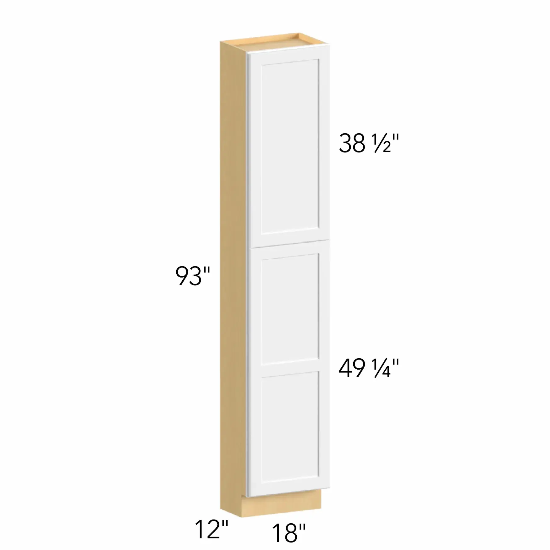 Allure® Galaxy Dove 18"W x 93"H x 12"D Tall Pantry Cabinet (TP181293)