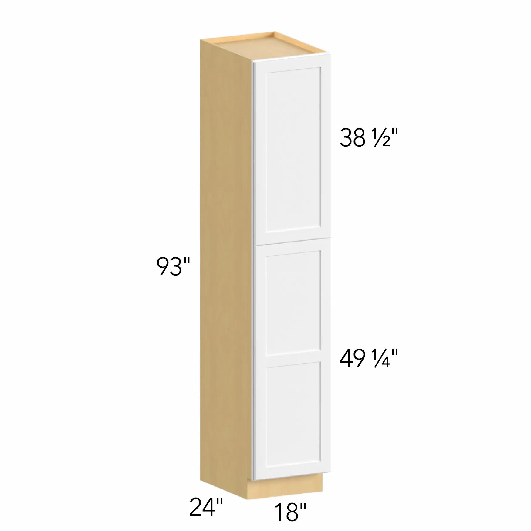 Illume® Tuscany Blanco 18"W x 88.5"H x 24"D Tall Pantry Cabinet (TP182493)