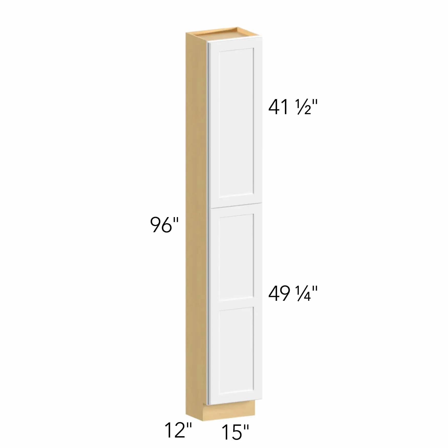 Allure® Echo Timber 15"W x 96"H x 12"D Tall Pantry Cabinet (TP151296)
