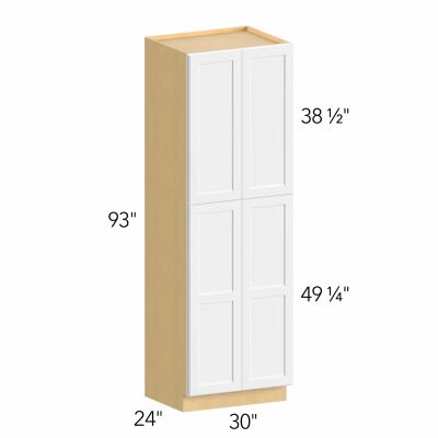 Ovela® Tuscany Blanco 30"W x 88.5"H x 24"D Tall Pantry Cabinet (TP302493)