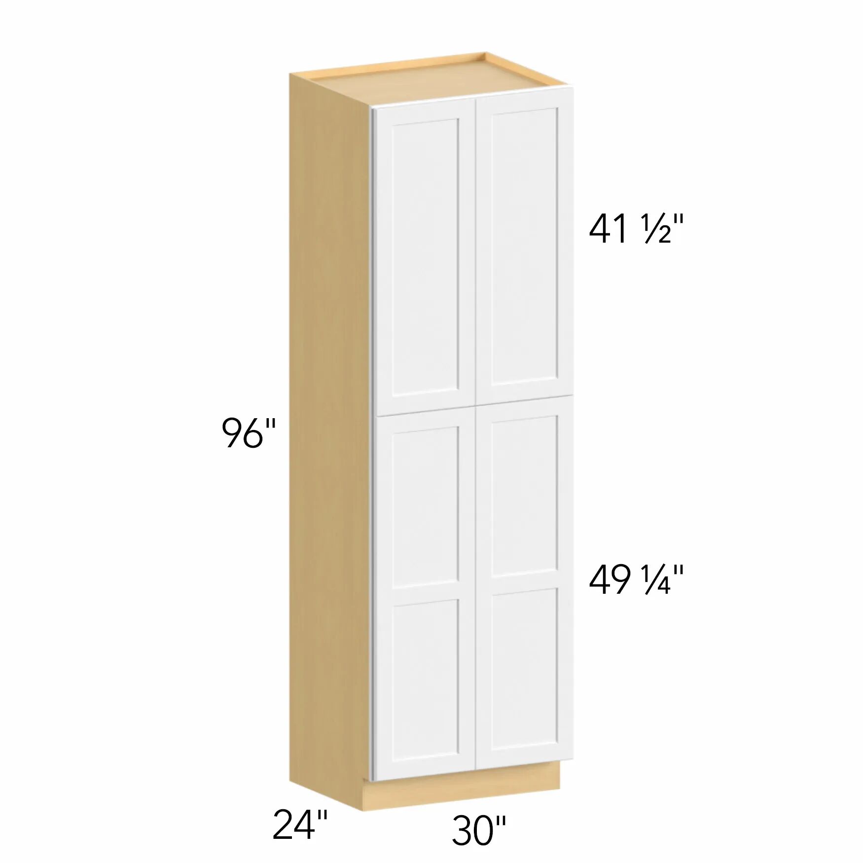 Allure® Echo Timber 30"W x 96"H x 24"D Tall Pantry Cabinet (TP302496)