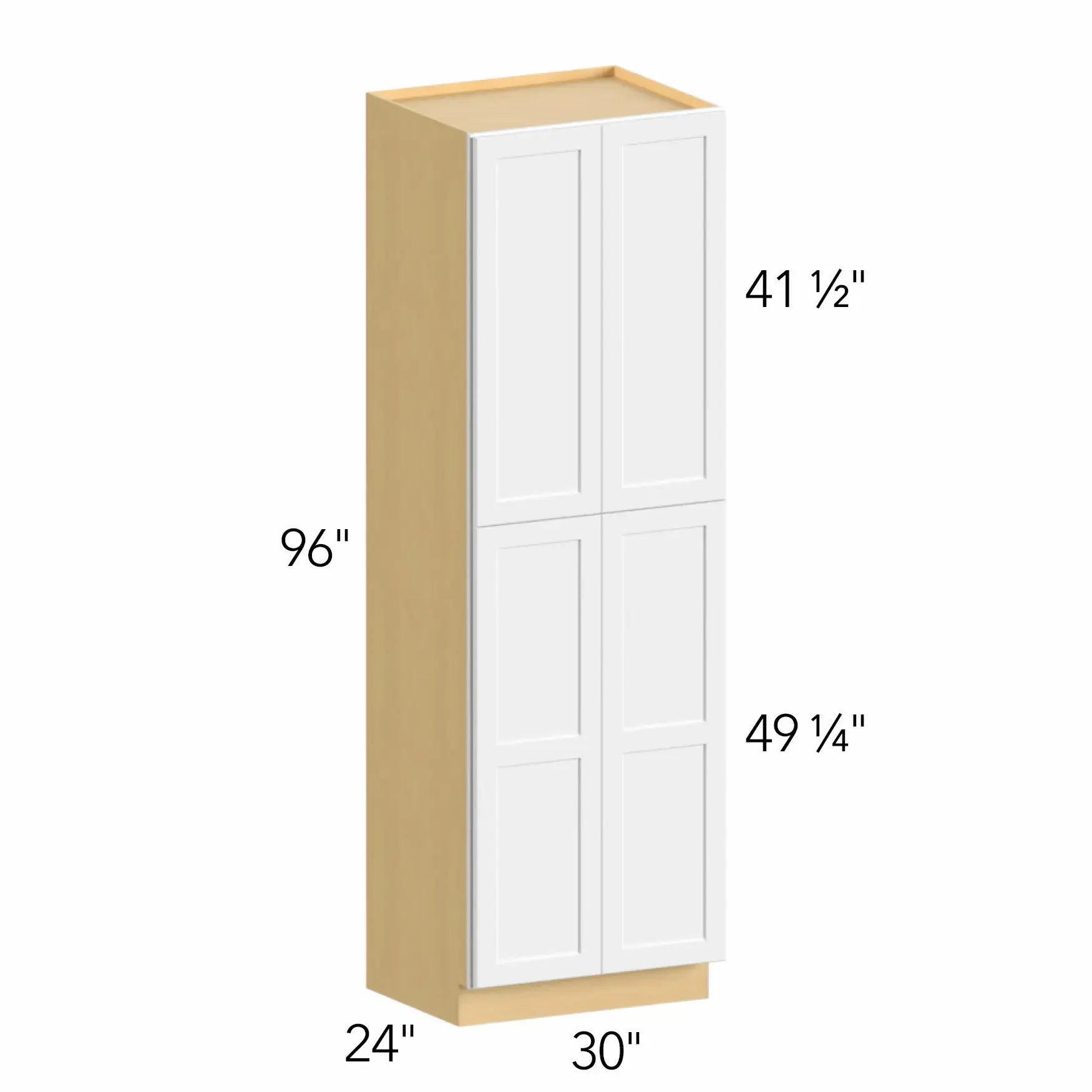 Allure® Echo Timber 30"W x 96"H x 24"D Tall Pantry Cabinet (TP302496)