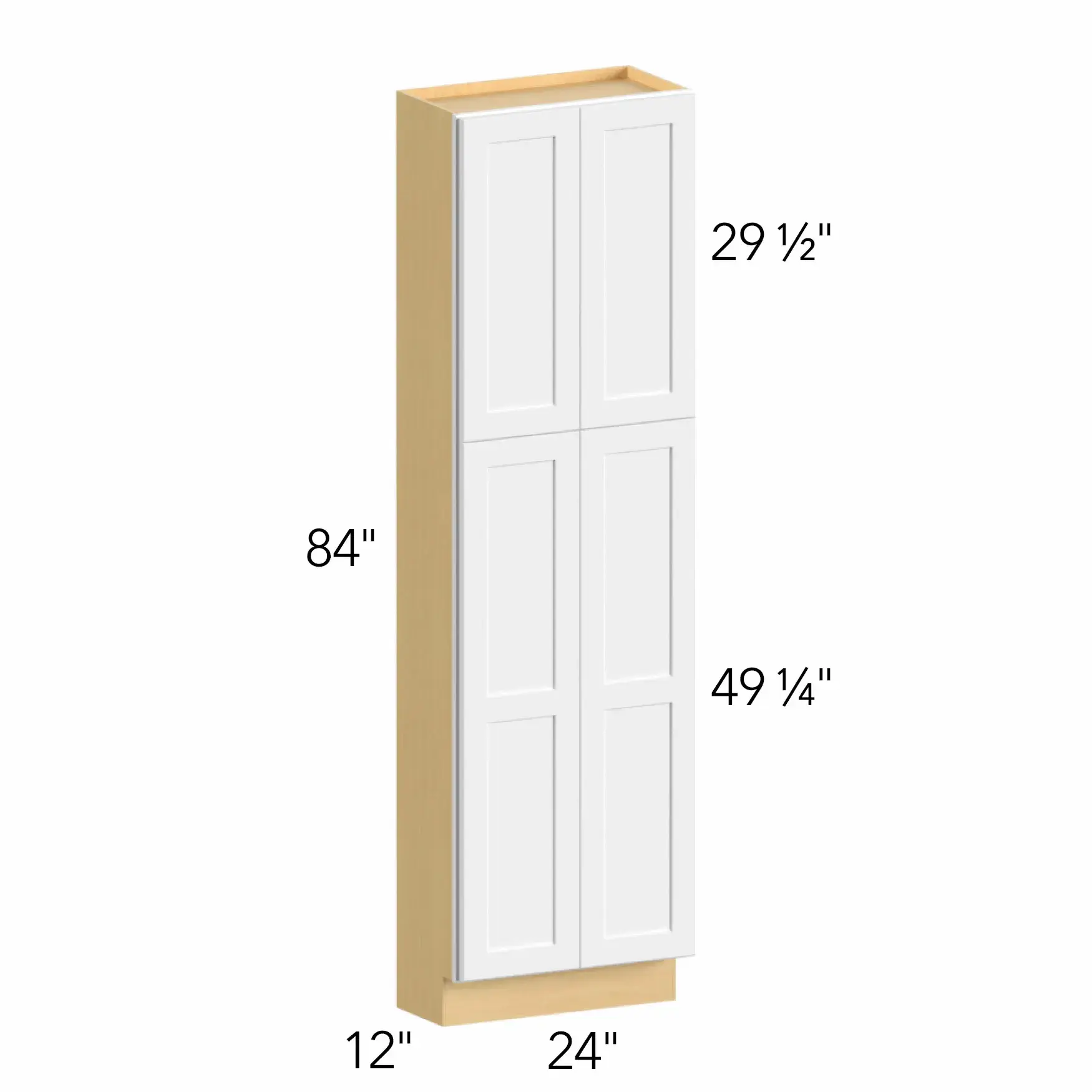 Allure® Echo Timber 24"W x 84"H x 12"D Tall Pantry Cabinet (TP241284)