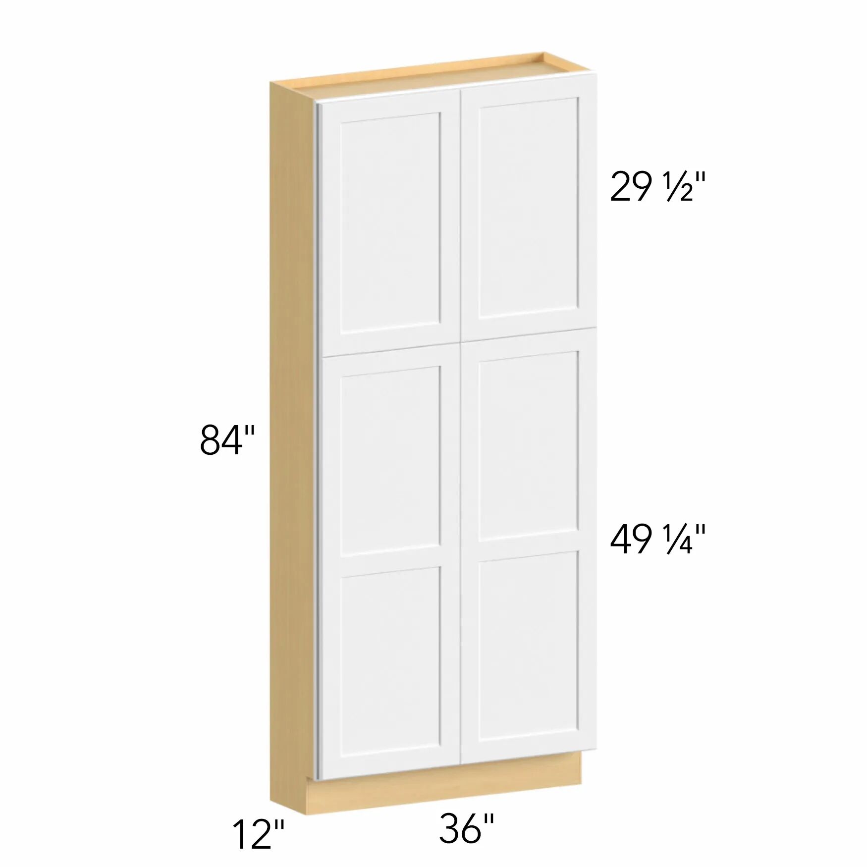Allure® Echo Timber 36"W x 84"H x 12"D Tall Pantry Cabinet (TP361284)