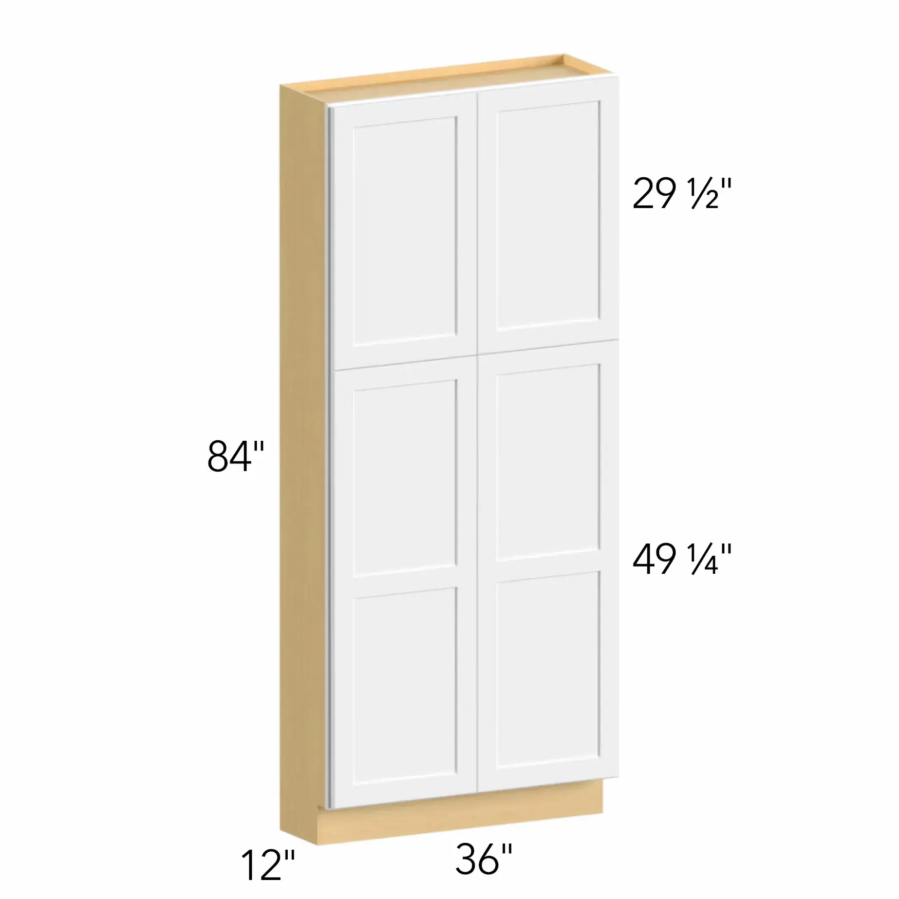Allure® Echo Timber 36"W x 84"H x 12"D Tall Pantry Cabinet (TP361284)