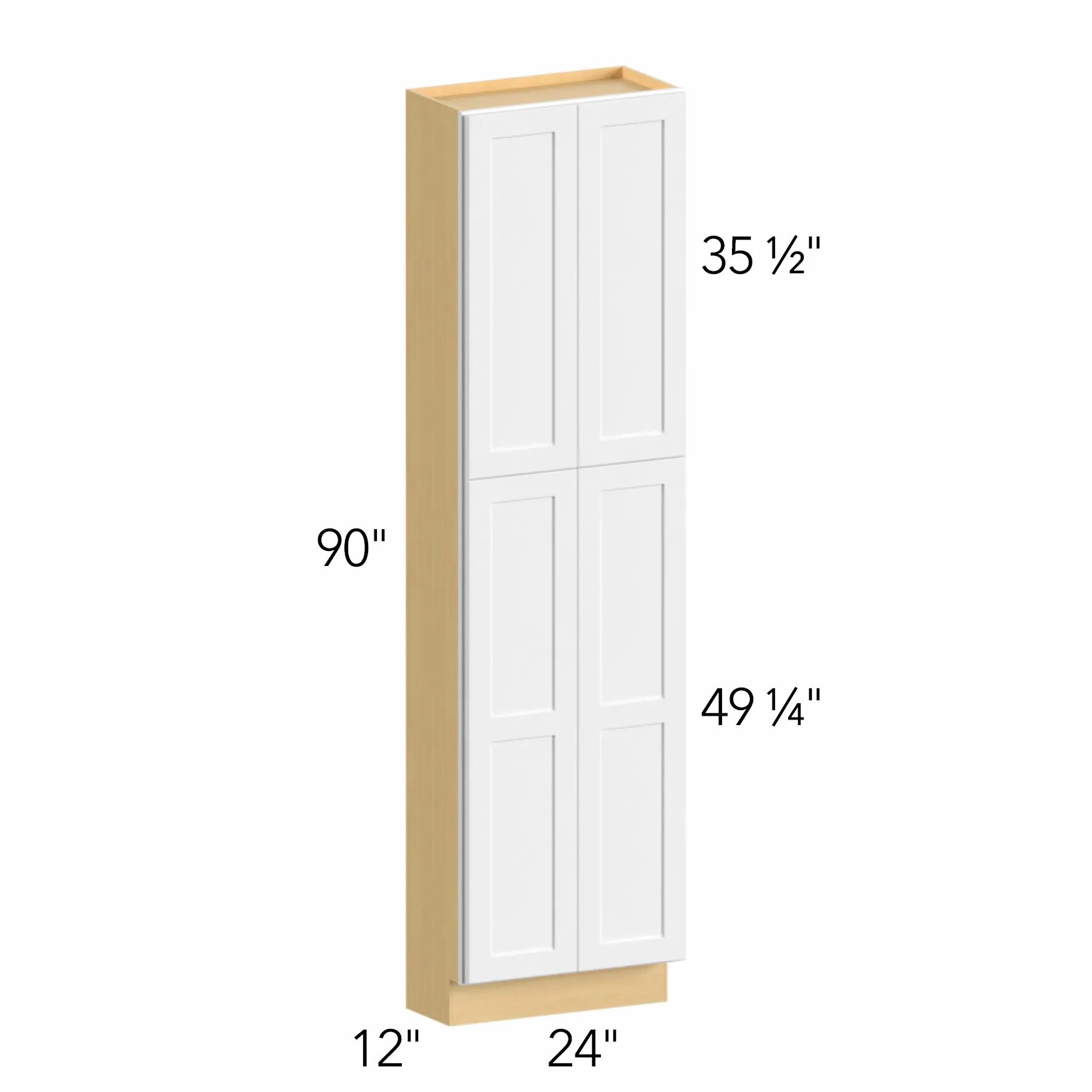 Allure® Echo Timber 24"W x 90"H x 12"D Tall Pantry Cabinet (TP241290)