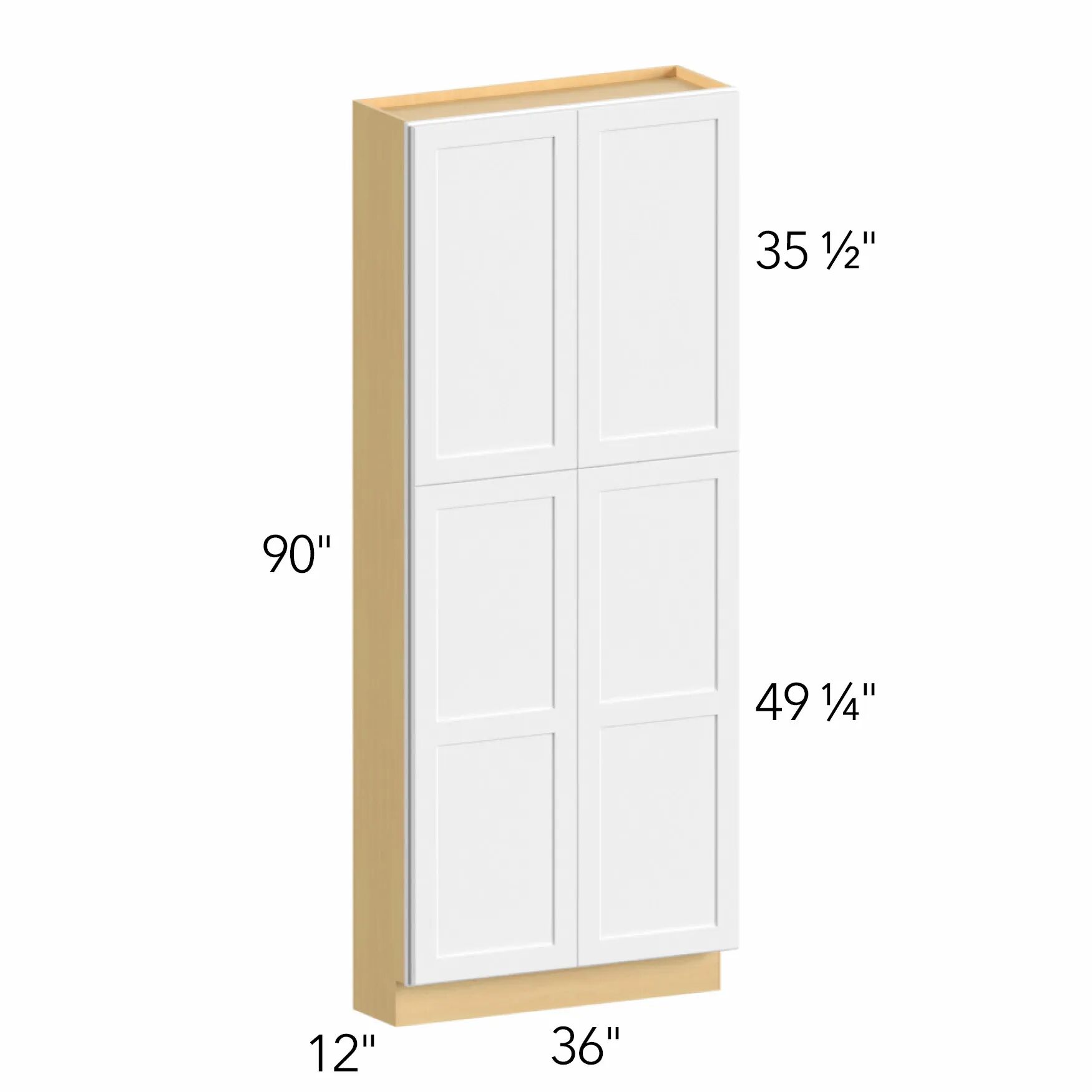 Allure® Echo Timber 36"W x 90"H x 12"D Tall Pantry Cabinet (TP361290)