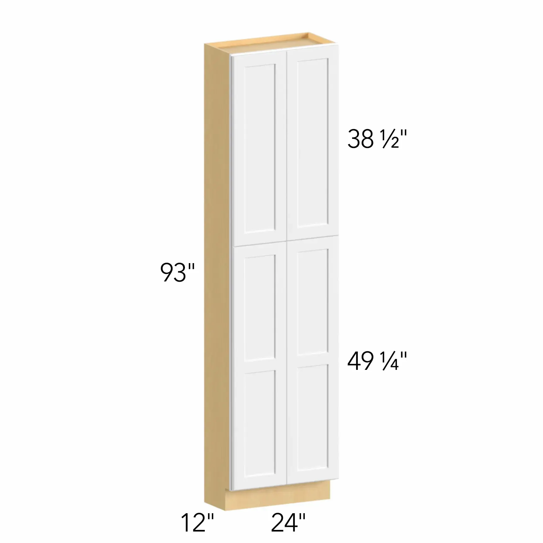 Allure® Galaxy Desert Oak 24"W x 93"H x 12"D Tall Pantry Cabinet (TP241293)