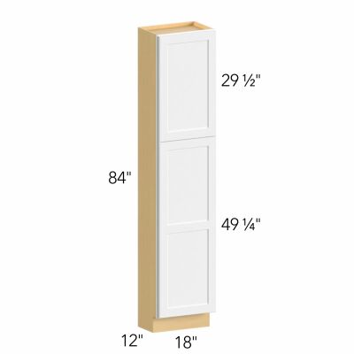 Allure® Echo Dove 18"W x 84"H x 12"D Tall Pantry Cabinet (TP181284)