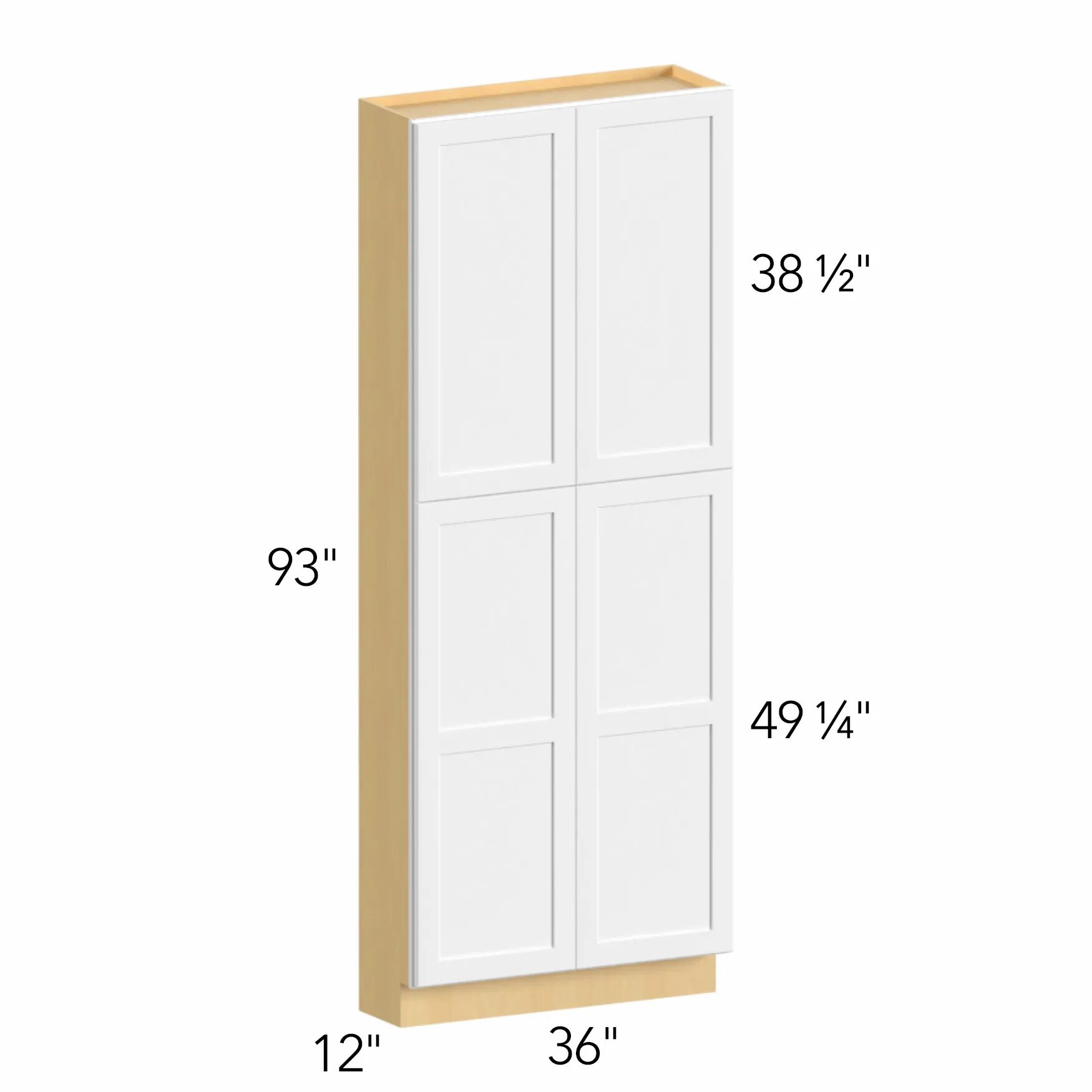 Allure® Galaxy Dove 36"W x 93"H x 12"D Tall Pantry Cabinet (TP361293)
