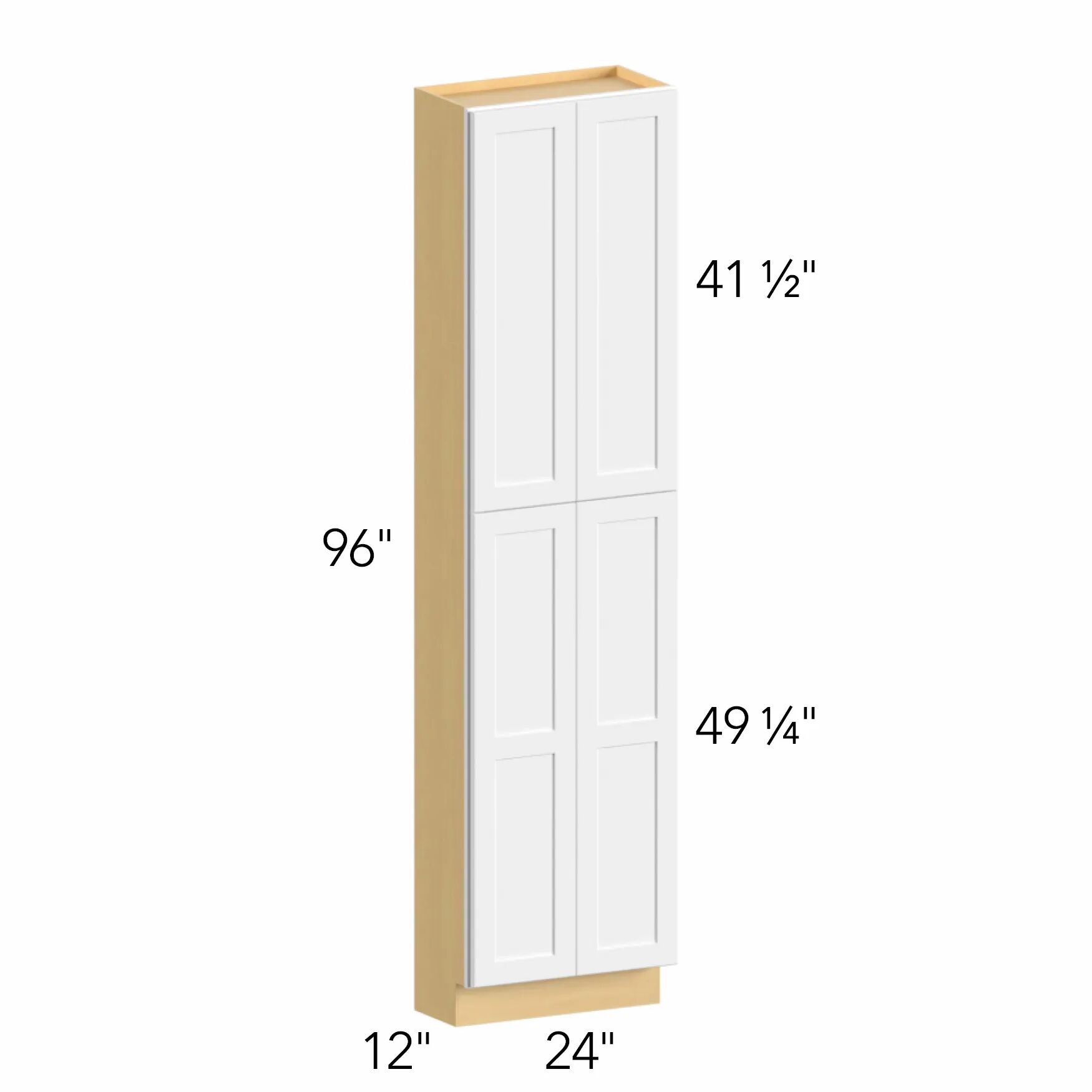 Allure® Echo Timber 24"W x 96"H x 12"D Tall Pantry Cabinet (TP241296)