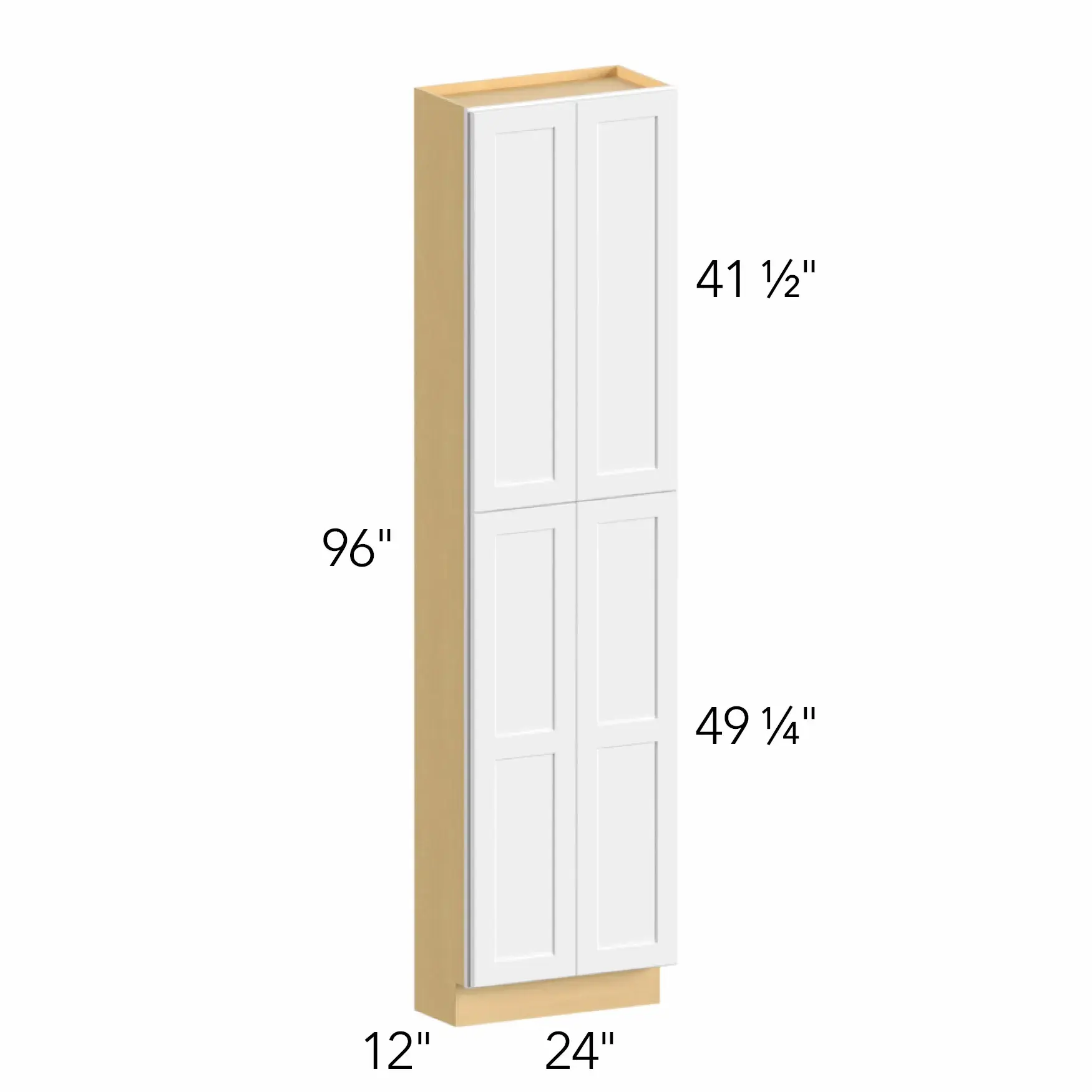 Allure® Echo Timber 24"W x 96"H x 12"D Tall Pantry Cabinet (TP241296)
