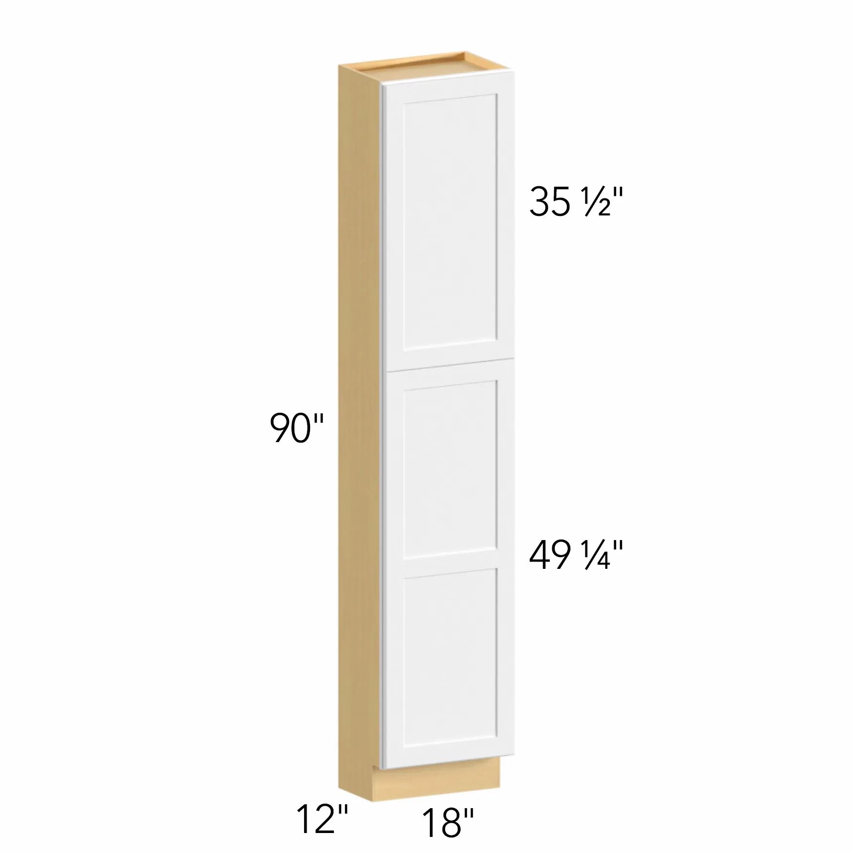 Allure® Echo Timber 18"W x 90"H x 12"D Tall Pantry Cabinet (TP181290)