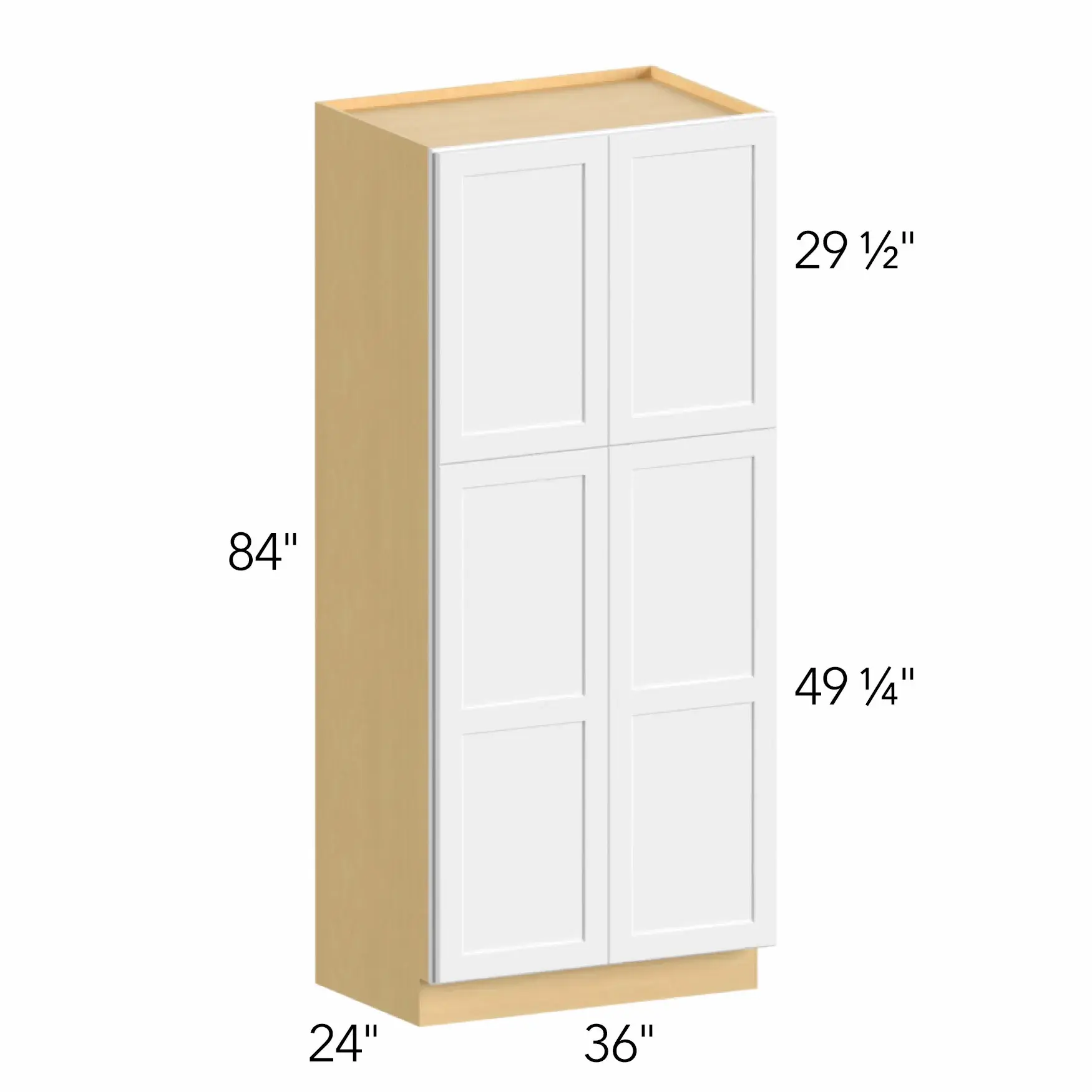 Allure® Echo Timber 36"W x 84"H x 24"D Tall Pantry Cabinet (TP362484)