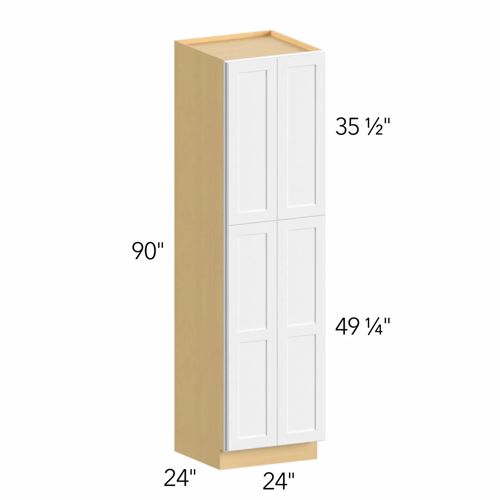Allure® Echo Timber 24"W x 90"H x 24"D Tall Pantry Cabinet (TP242490)