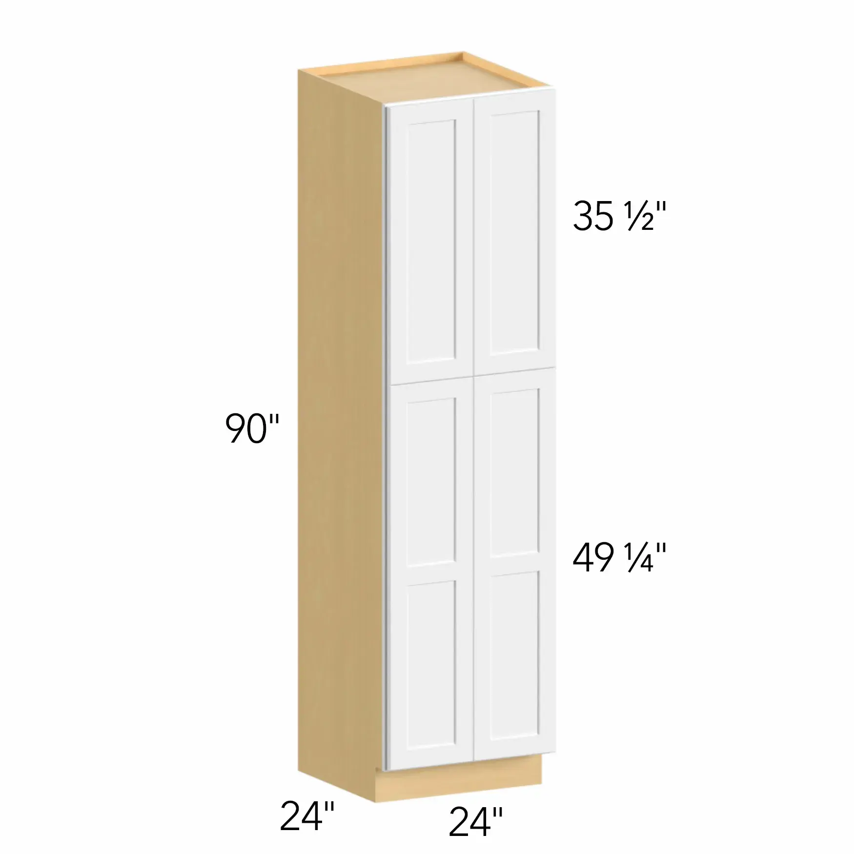 Allure® Echo Timber 24"W x 90"H x 24"D Tall Pantry Cabinet (TP242490)