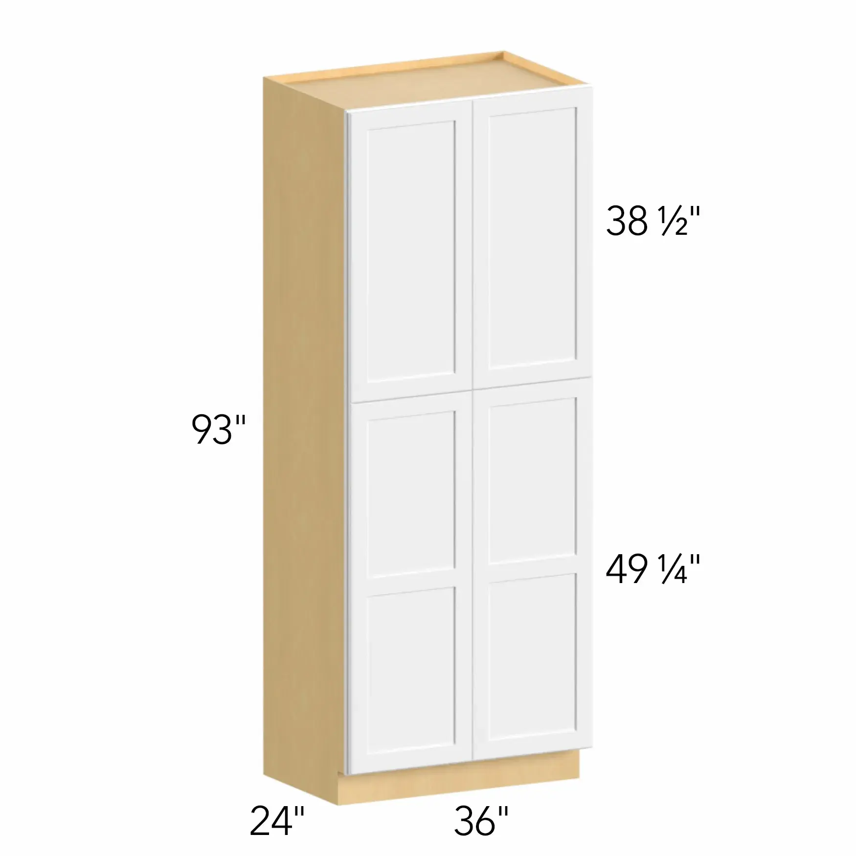 Allure® Galaxy Timber 36"W x 93"H x 24"D Tall Pantry Cabinet (TP362493)