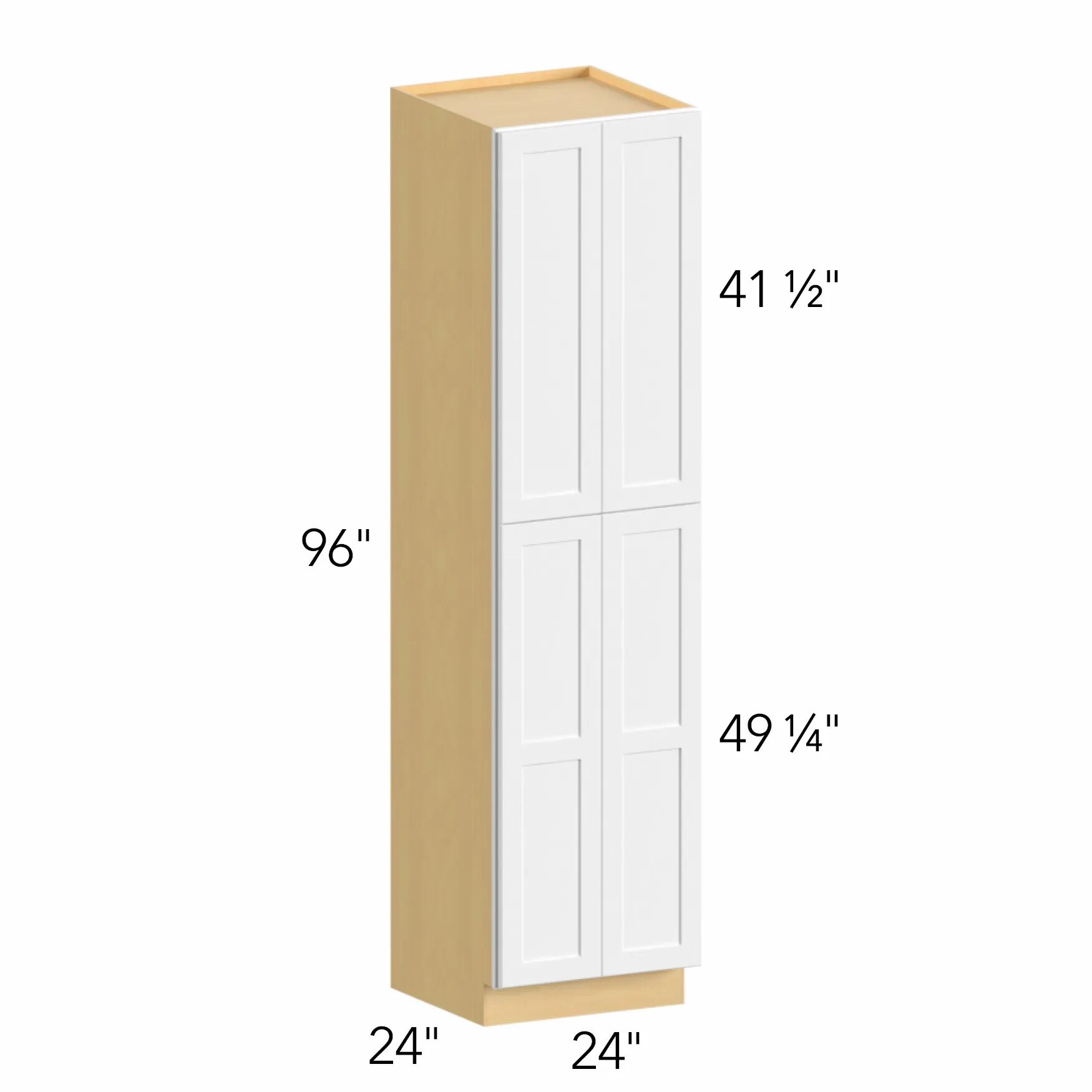 Allure® Echo Timber 24"W x 96"H x 24"D Tall Pantry Cabinet (TP242496)
