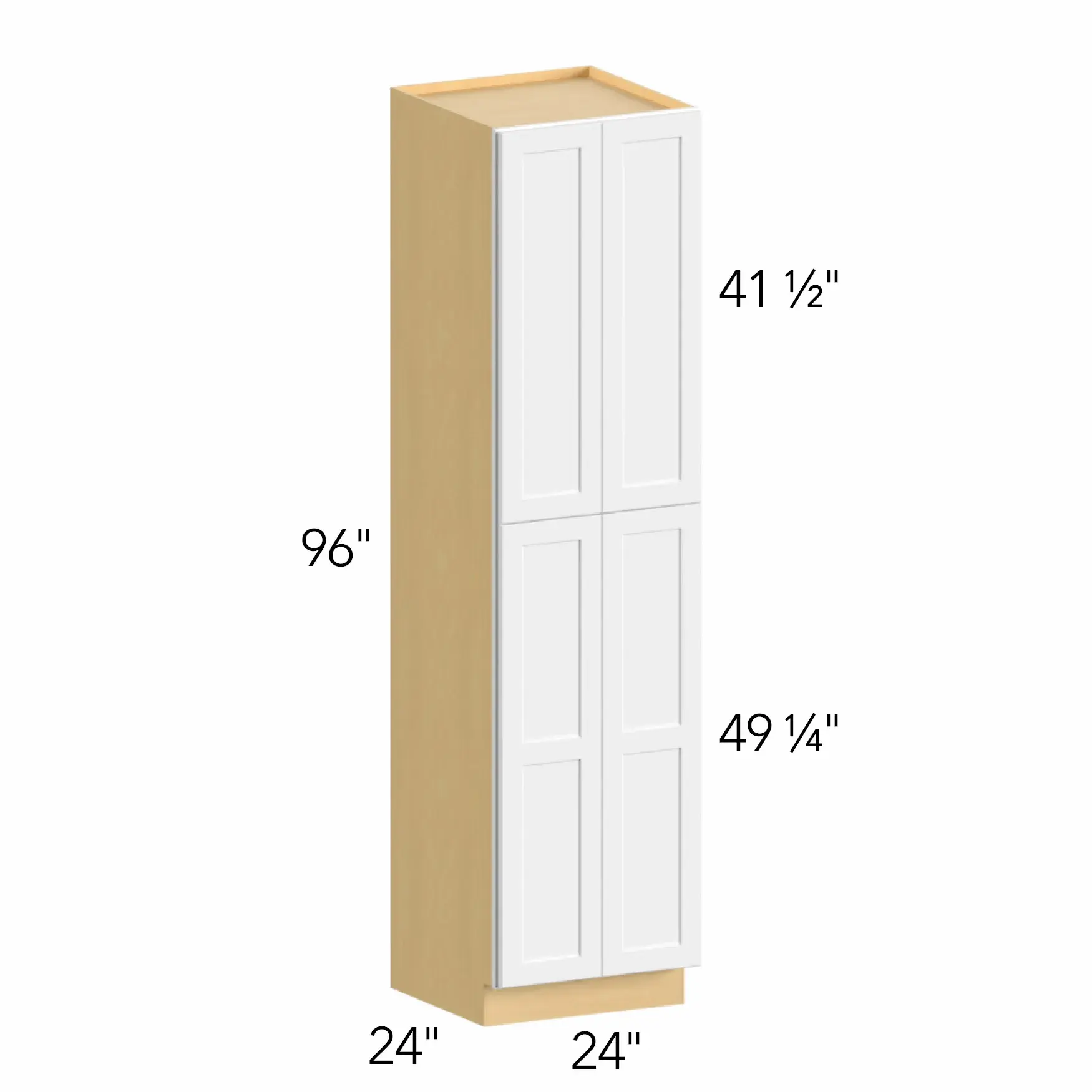 Allure® Echo Timber 24"W x 96"H x 24"D Tall Pantry Cabinet (TP242496)