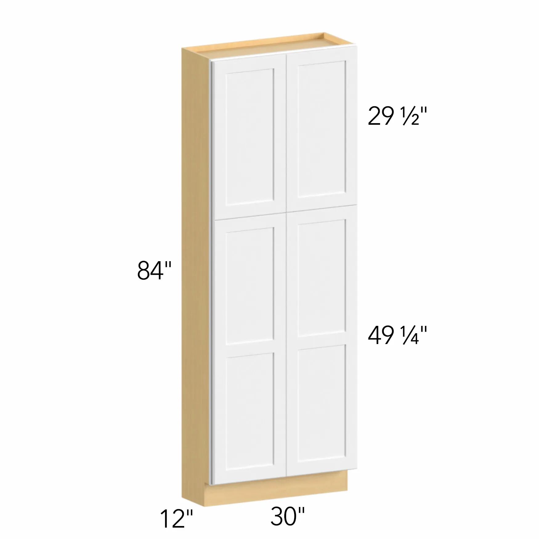 Allure® Galaxy Mocha 30"W x 84"H x 12"D Tall Pantry Cabinet (TP301284)