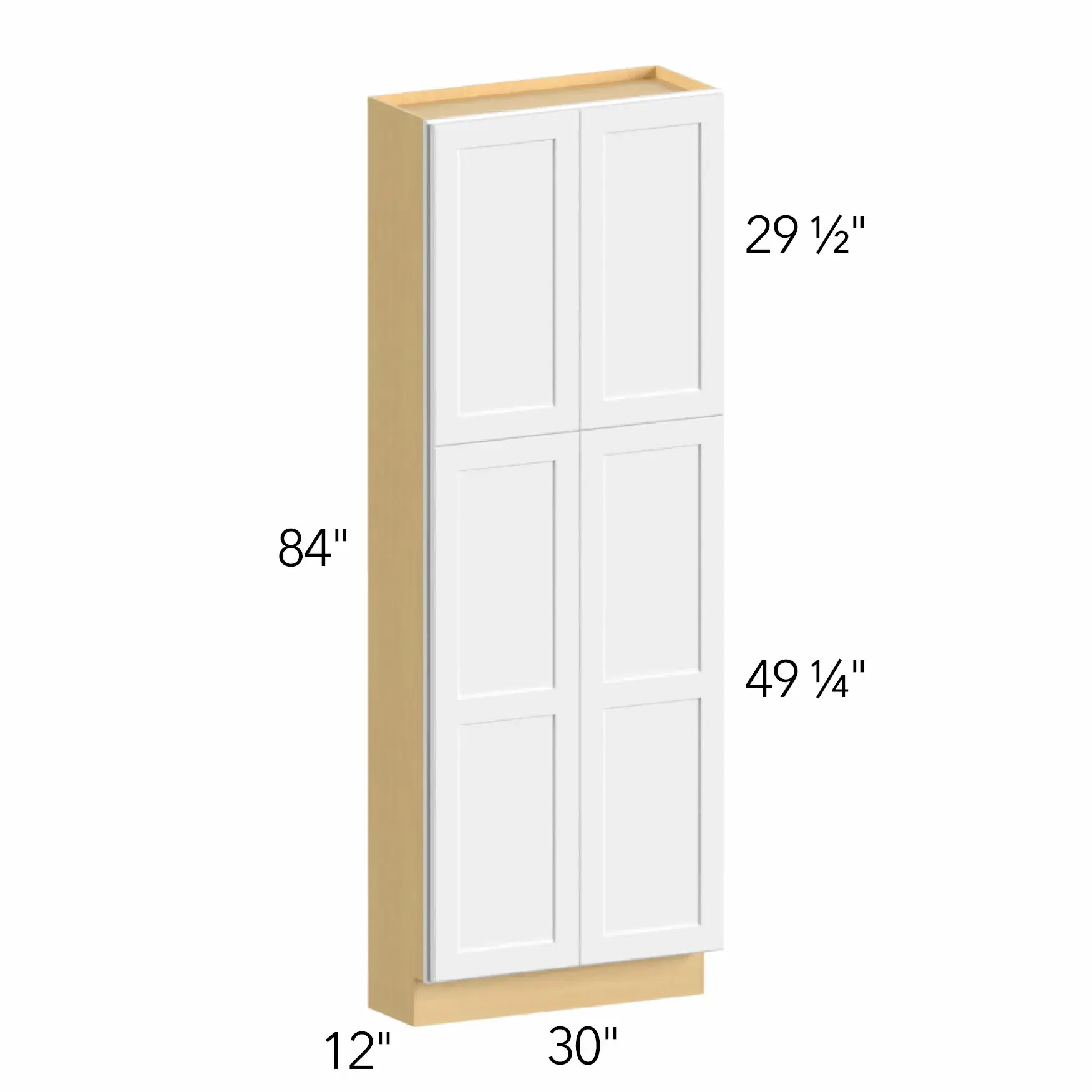 Allure® Galaxy Mocha 30"W x 84"H x 12"D Tall Pantry Cabinet (TP301284)